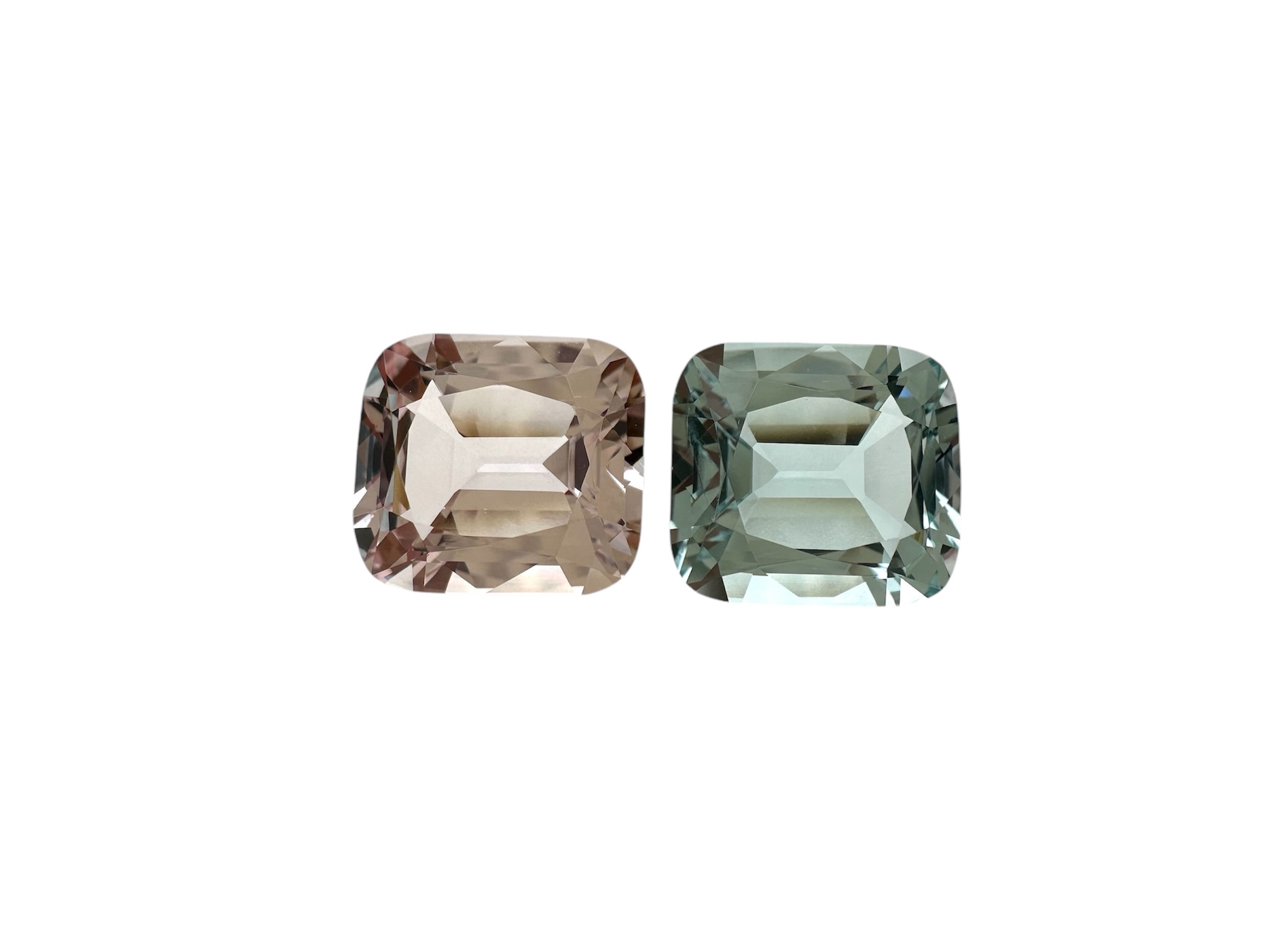 19.848 Carat Aquamarine Morganite Pair